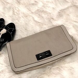 BCBGMaxazria Large Leather Clutch